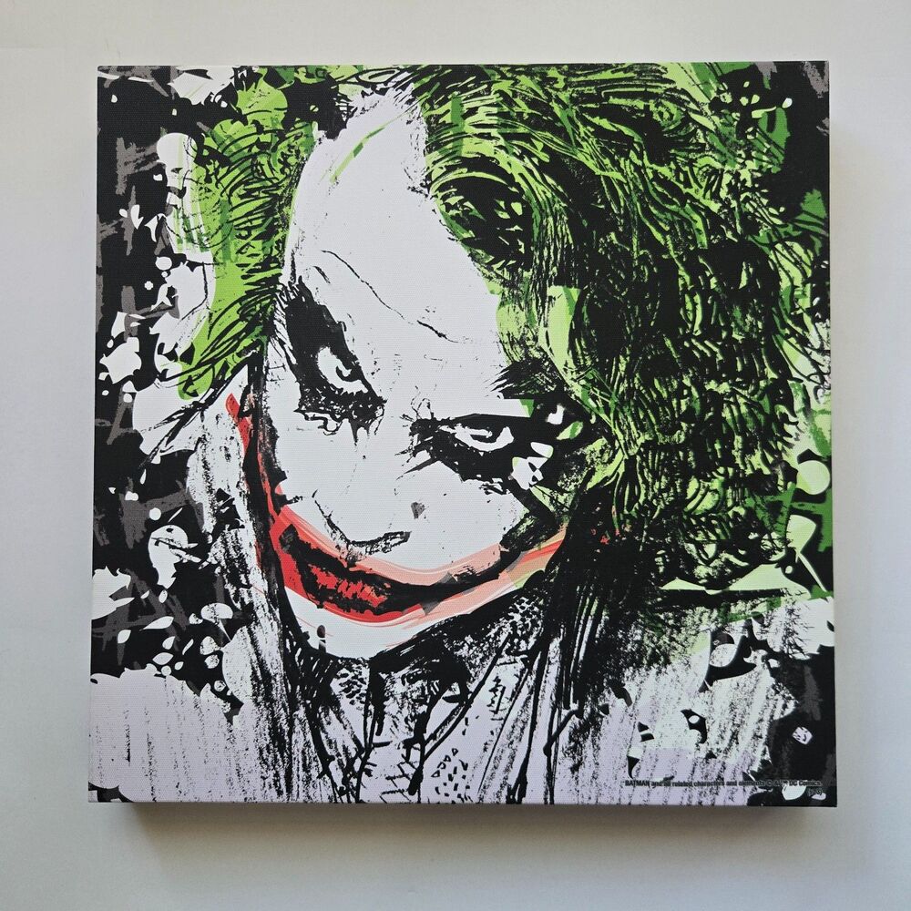 Joker Heath Ledger Canvas DC Comics Canvas Wall Art Dark Knight Batman Print